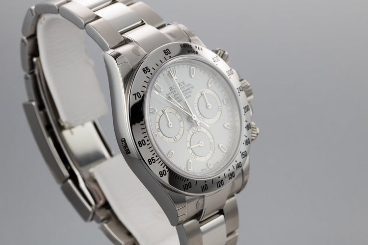 Mint 2015 Rolex Daytona 116520 White Dial with Box and Papers