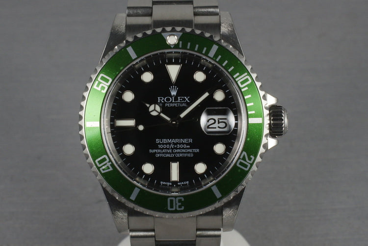 Rolex Green Submariner 16610 LV Mark 1 Dial and Flat 4 Bezel