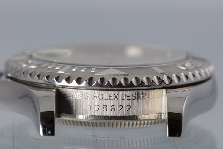 2006 Rolex Yacht Master Midsize Steel Platinum 35mm 168622 with Box & Papers