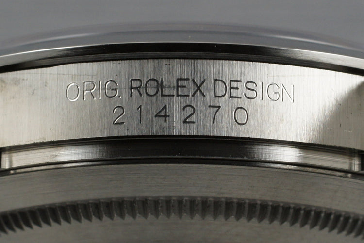 2012 Rolex Explorer 214270 with Box and Papers