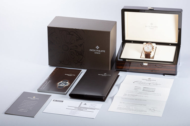 2014 Patek Philippe Annual Calendar Chronograph Rose Gold 40mm 5960R-011 Box & Papers