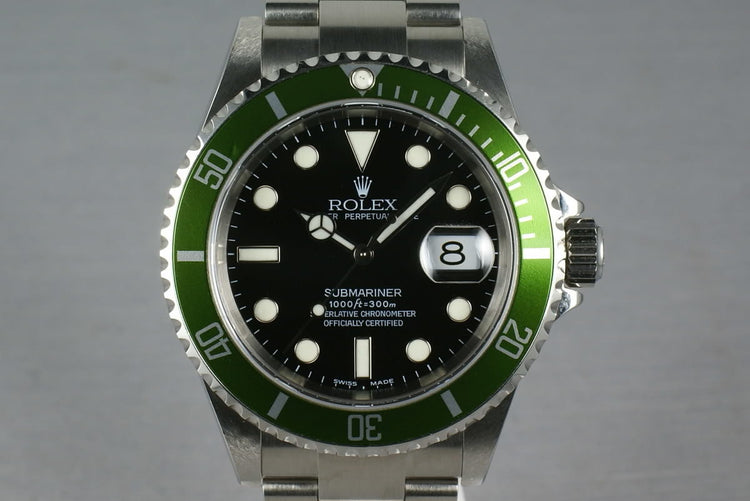 Rolex Green Submariner 16610 LV Mark 1 dial with Box and Papers