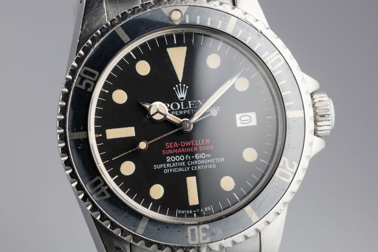 1975 Rolex Double Red Sea Dweller 1665 Mark IV Dial with Box and Papers