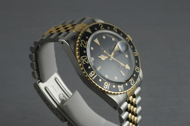 Rolex GMT Two Tone 16753 with Black Dial