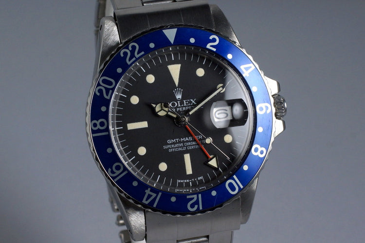 1975 Rolex GMT 1675 Radial Dial with Blueberry Insert