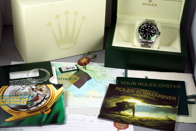 2005 Rolex Submariner 16610V with Box and Papers
