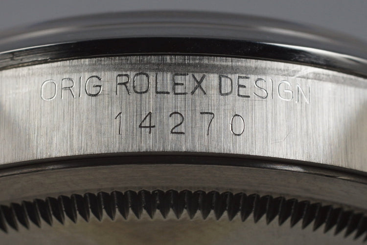 1990 Rolex Explorer 14270 ‘Blackout’ with Box and Papers