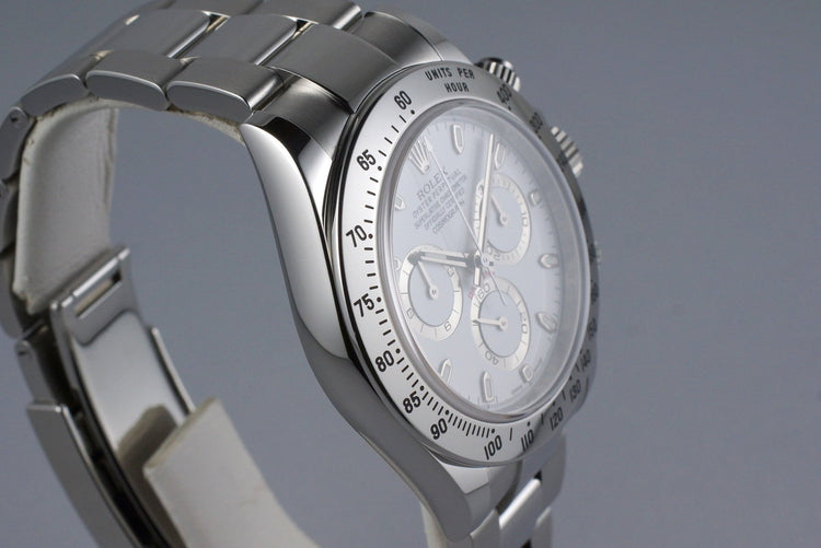 2014 Rolex Daytona 116520 White Dial with Box and Papers