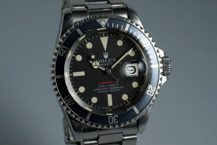 1969 Rolex Red Submariner 1680 Mark II Meters First Dial