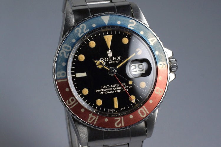 1966 Rolex GMT 1675 Glossy Gilt Dial