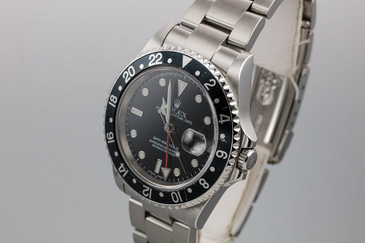 2002 Rolex GMT-Master II 16710 Black Bezel with Box and Papers