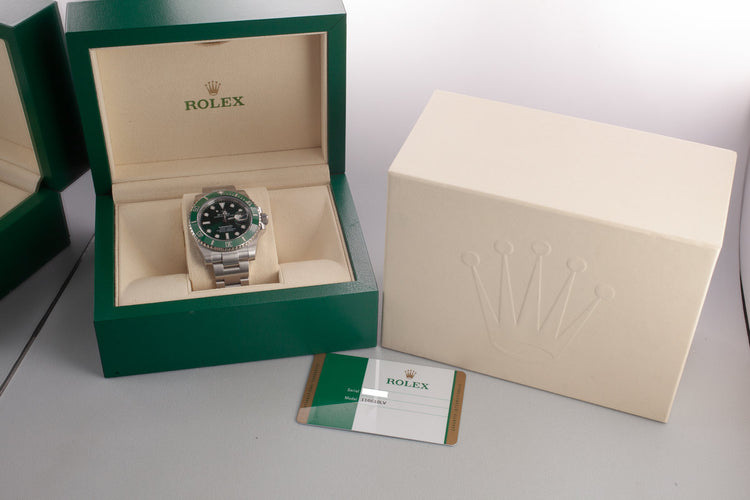 2019 Rolex Green Submariner 116610LV "Hulk" with Box and Papers