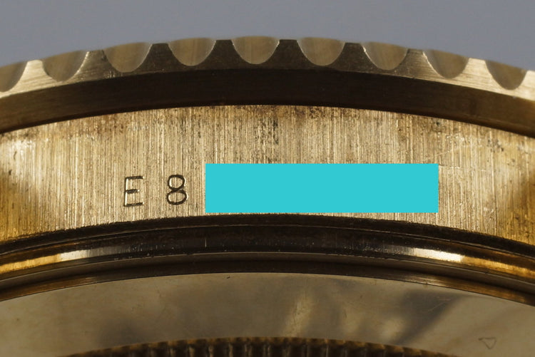1991 Rolex YG Submariner 16618 Blue Dial