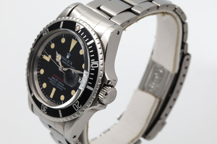 Vintage 1970 Rolex Red Submariner Mark IV Dial