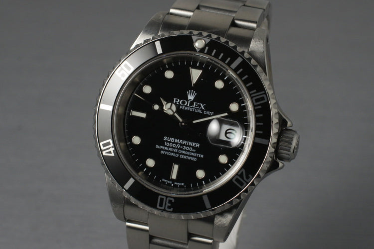 2001 Rolex Submariner 16610