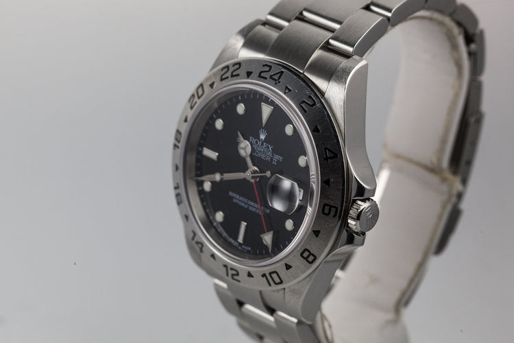 2005 Rolex Explorer II 16570 Black Dial