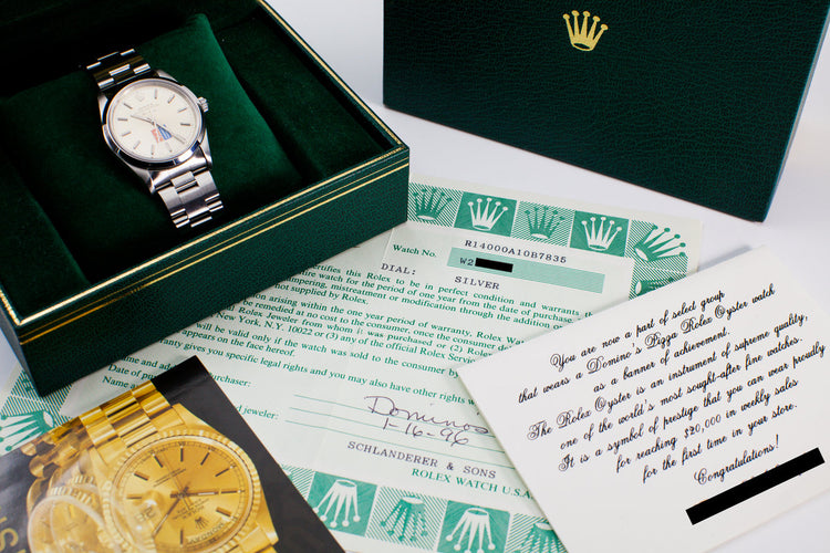1995 Rolex Air-King 14000 Domino’s Pizza Logo Dial with Box and Papers