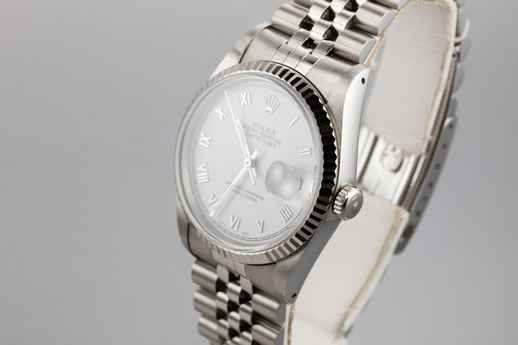1990 Rolex DateJust 16234 with White Roman Dial