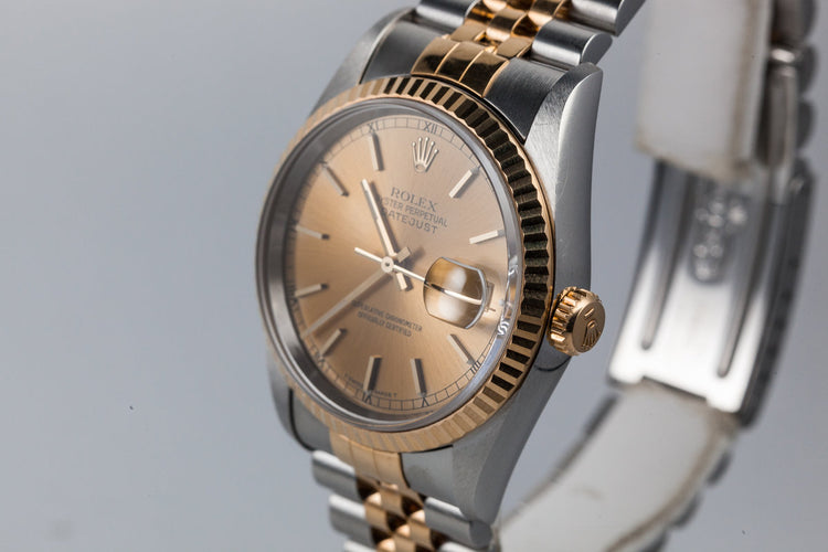 1995 Rolex Two Tone DateJust 16233 Gold Dial