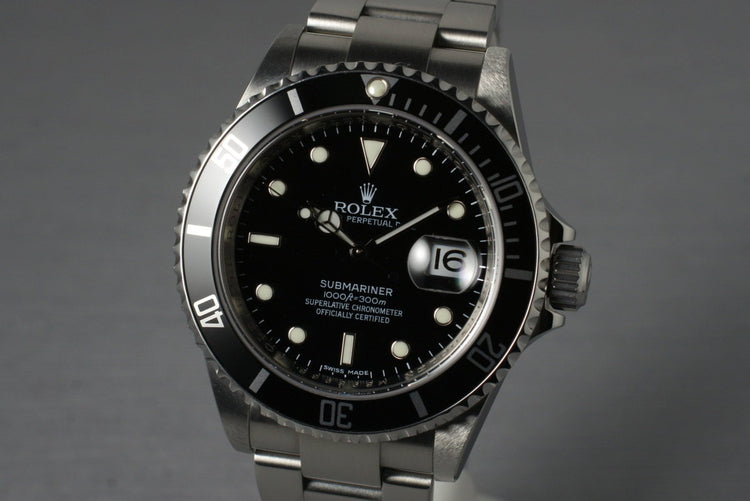 2007 Rolex Submariner 16610 with Box and Papers