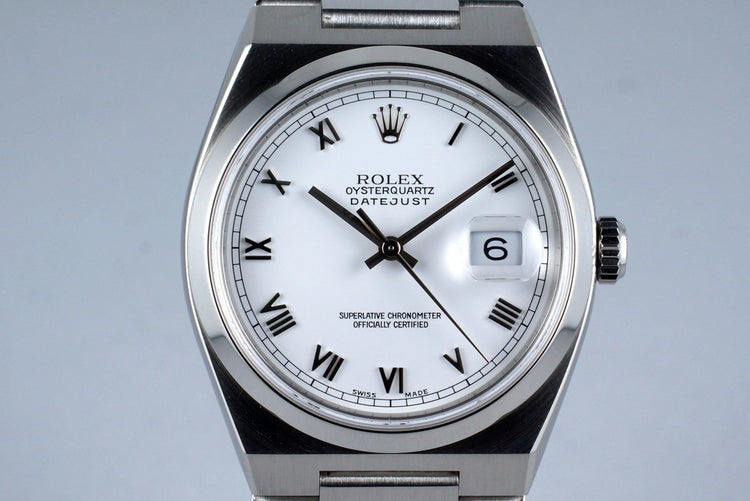 2001 Rolex OysterQuartz DateJust 17000 with Box and Papers FULL SET