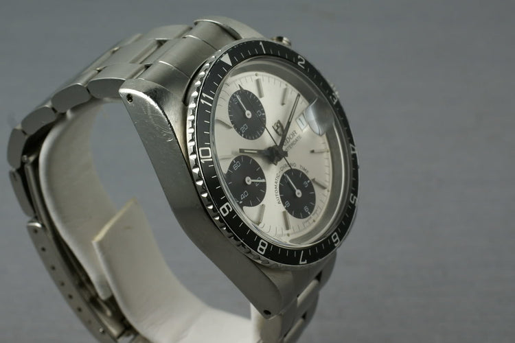 Tudor Chronograph Big Block 79170 with sub dial starting to turn chocolate