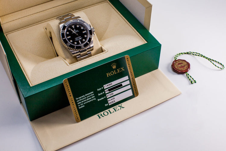 2015 Rolex Submariner 114060 with Box and Papers