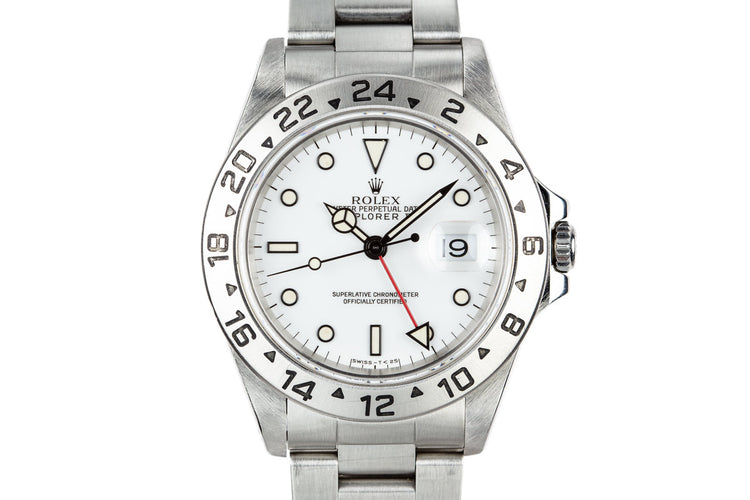 1998 Rolex Explorer II 16570 White Dial with Box and Papers