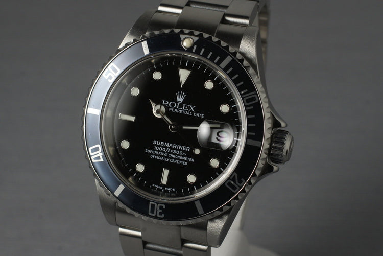 2002 Rolex Submariner 16610