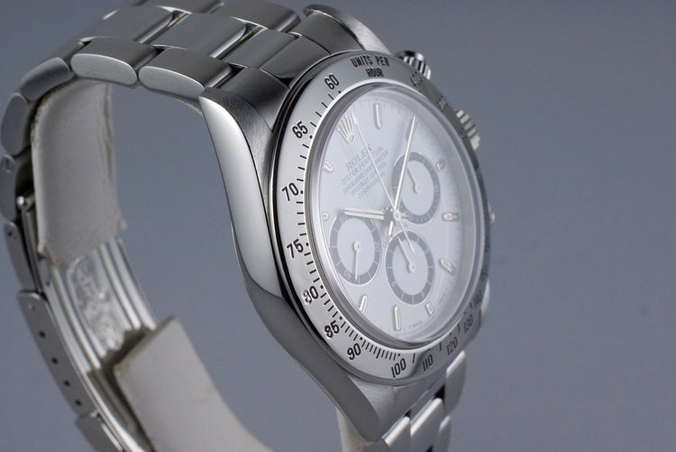 1994 Rolex Zenith Daytona 16520 White ‘Inverted 6’ Dial with Box and Papers