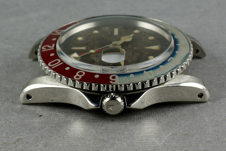 Rolex GMT 1675 Pointy Crown Guard Tropical chapter ring dial
