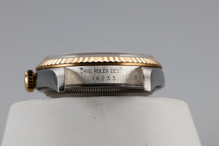 1995 Rolex Two Tone DateJust 16233 White Roman Dial with Box and Papers