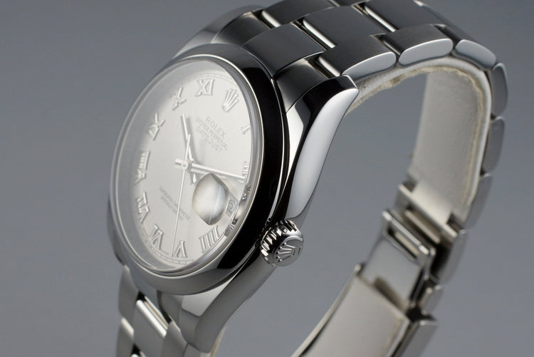 2005 Rolex Datejust 116200 Silver Roman Numeral Dial