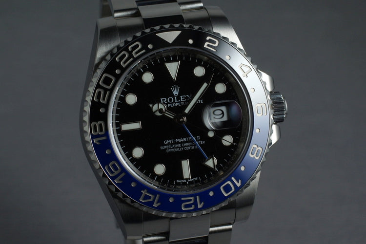 2013 Rolex GMT II 116710BLNR with Box and Papers