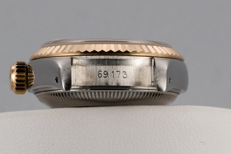 1989 Rolex Two-Tone Ladies DateJust 69173 Diamond Vignette Dial with Box and Papers