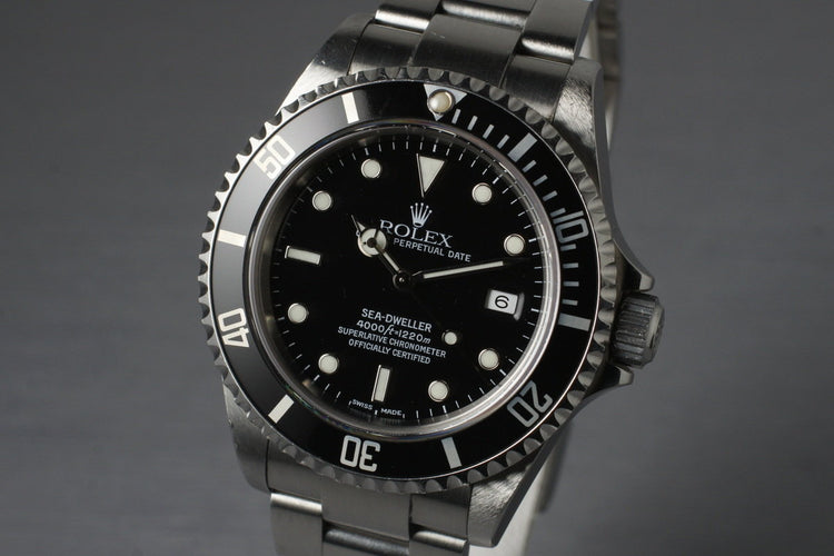 2002 Rolex Sea Dweller 16600 with Box and Papers