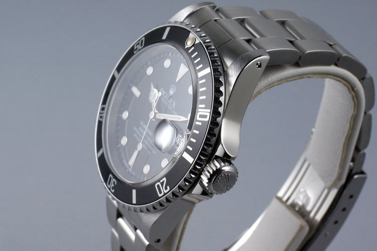 1995 Rolex Submariner 16610 with Box and Papers