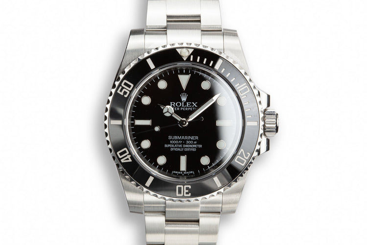 2016 Rolex Submariner 114060 with Box and Papers