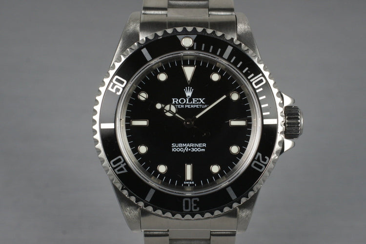 1999 Rolex Submariner 14060 with Box and Papers