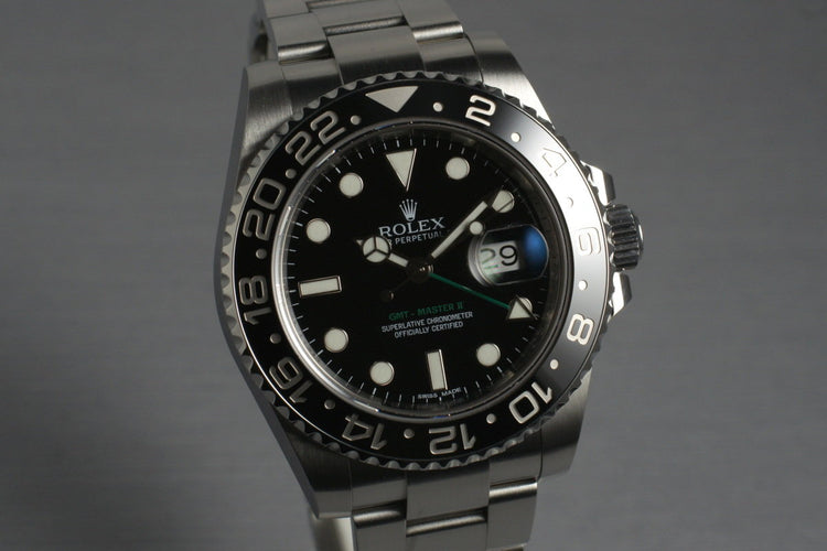 2013 Rolex GMT II 116710 with Box and Papers