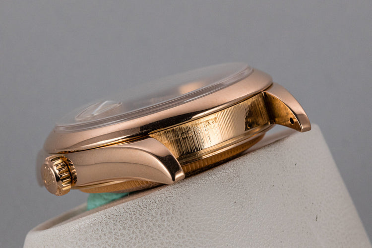 2000 Rolex 18K Rose Gold Day-Date 118205 Silver Diamond Dial with Box and Papers