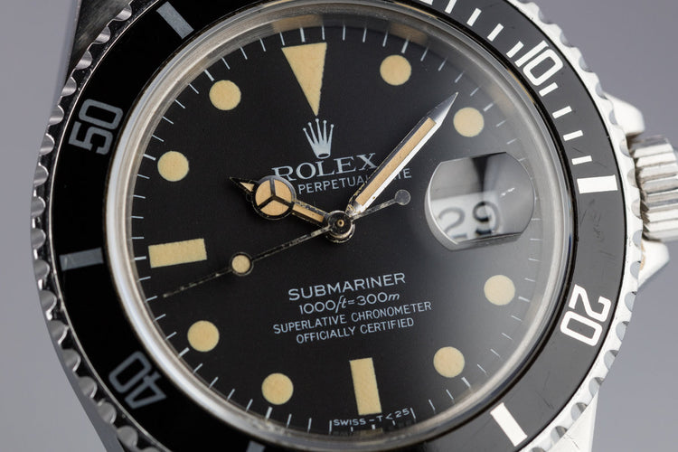 1981 Rolex Submariner 16800 Matte Dial with Box and Papers