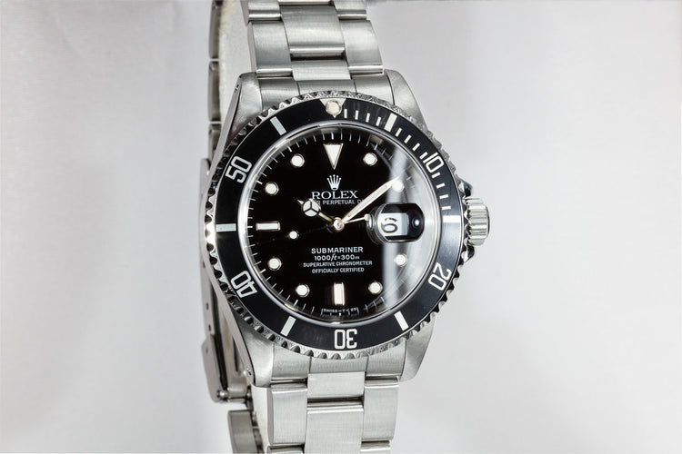 1991 Rolex Submariner 16610 with Box and Papers