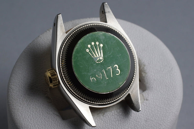 1991 Rolex Ladies Two Tone DateJust 69173 White Roman Dial with Box and Papers