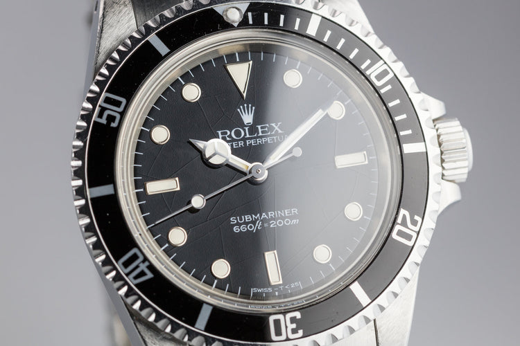 1985 Rolex Submariner 5513 with Spider Dial with Box and Papers