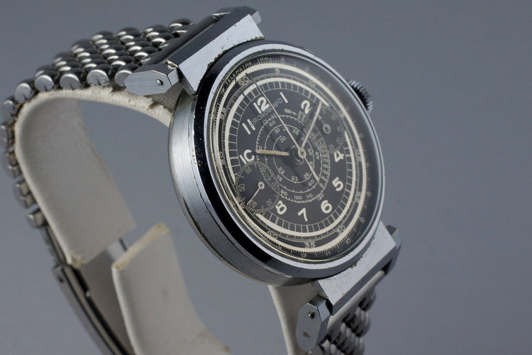 Vintage Cronografo D.H. 2-Register Chronograph with Black Dial