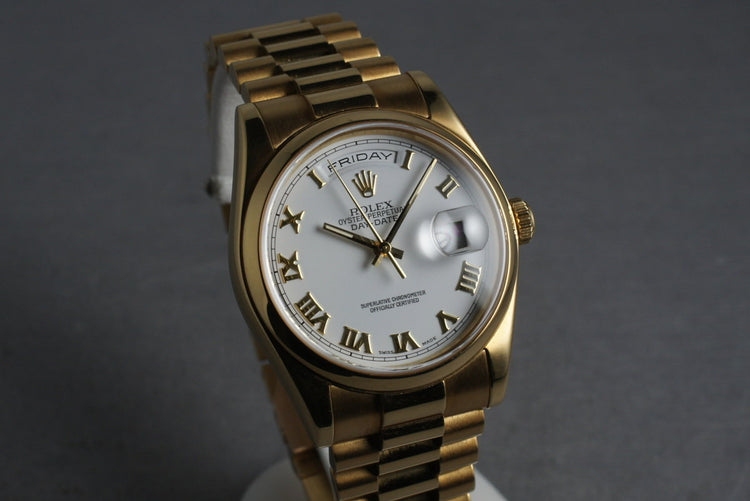 2000 Rolex President 118238 with Smooth bezel aging to a rosy patina