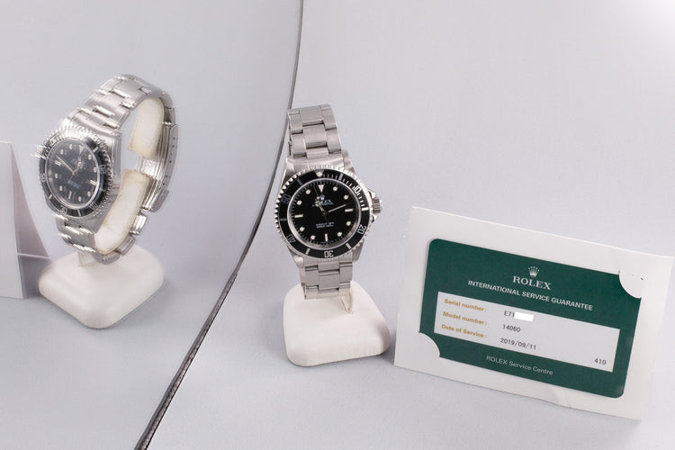 1990 Rolex Submariner 14060 with Service Papers