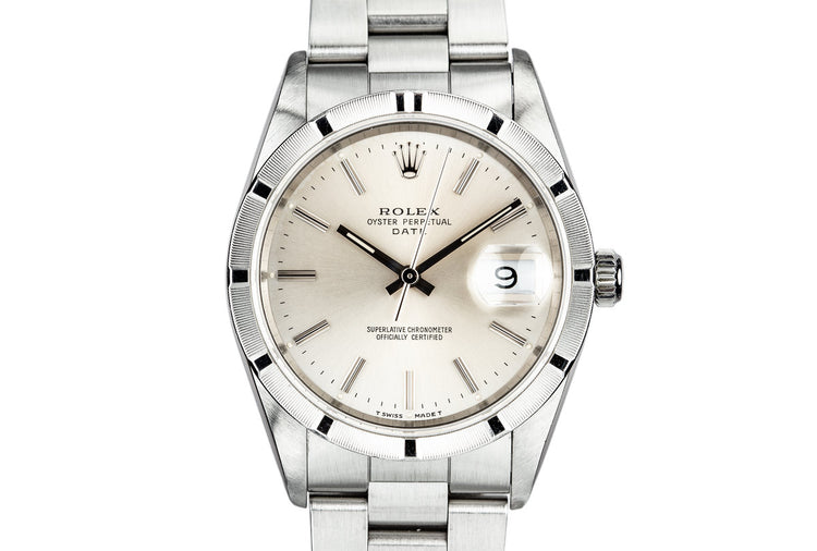 1991 Rolex Date 15210 Silver Dial