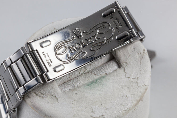 1954 Rolex Submariner Big Crown 6200 with Tropical Explorer 3, 6, 9 Dial and Big Logo Bracelet